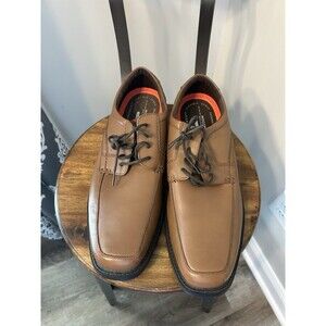 Rockport Walkability Trutech Brown Leather Lace Up Oxfords Shoes Size 12 EX